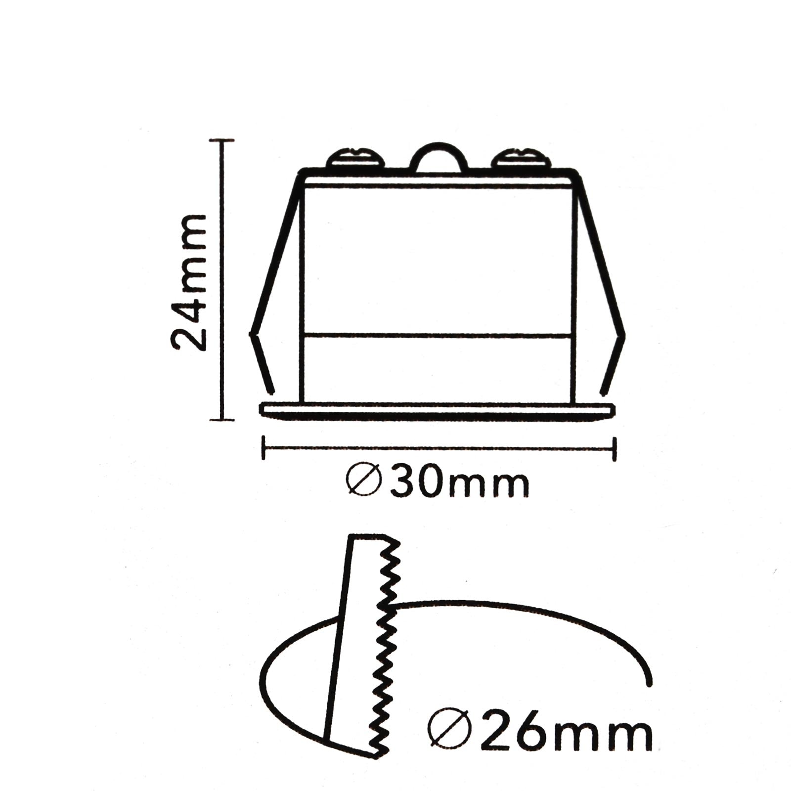 Mini faretto bianco incasso LED 3W CCT da 2700K a 4000K luce SPOT 26 gradi box doccia bagno IP44 vetrine espositori RA90