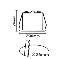Mini faretto bianco incasso LED 3W CCT da 2700K a 4000K luce SPOT 26 gradi box doccia bagno IP44 vetrine espositori RA90