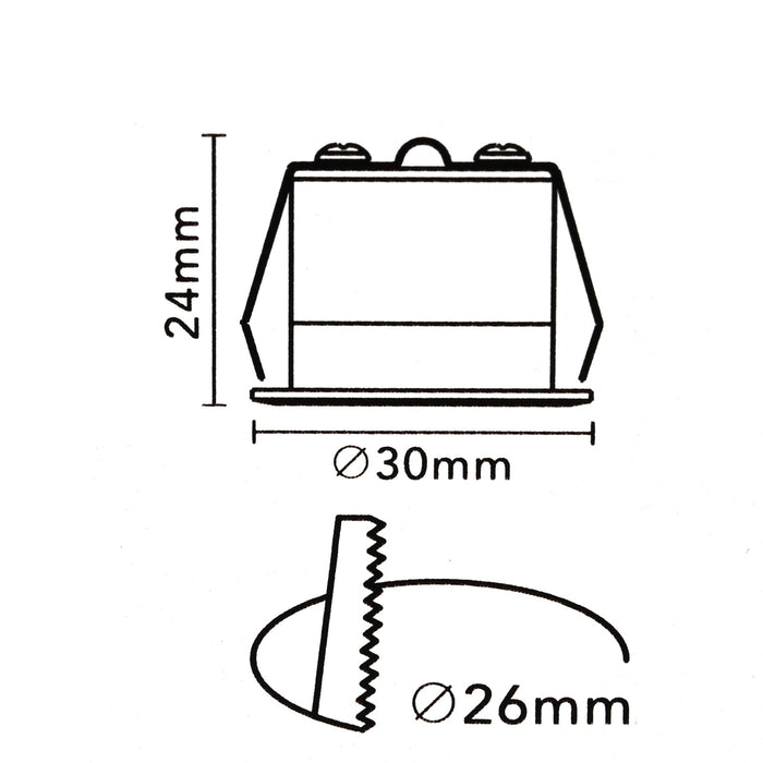 Mini faretto bianco incasso LED 3W CCT da 2700K a 4000K luce SPOT 26 gradi box doccia bagno IP44 vetrine espositori RA90