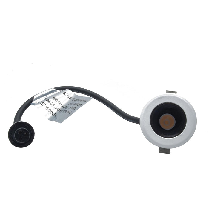 Mini faretto bianco incasso LED 3W CCT da 2700K a 4000K luce SPOT 26 gradi box doccia bagno IP44 vetrine espositori RA90