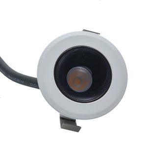 Mini faretto bianco incasso LED 3W CCT da 2700K a 4000K luce SPOT 26 gradi box doccia bagno IP44 vetrine espositori RA90