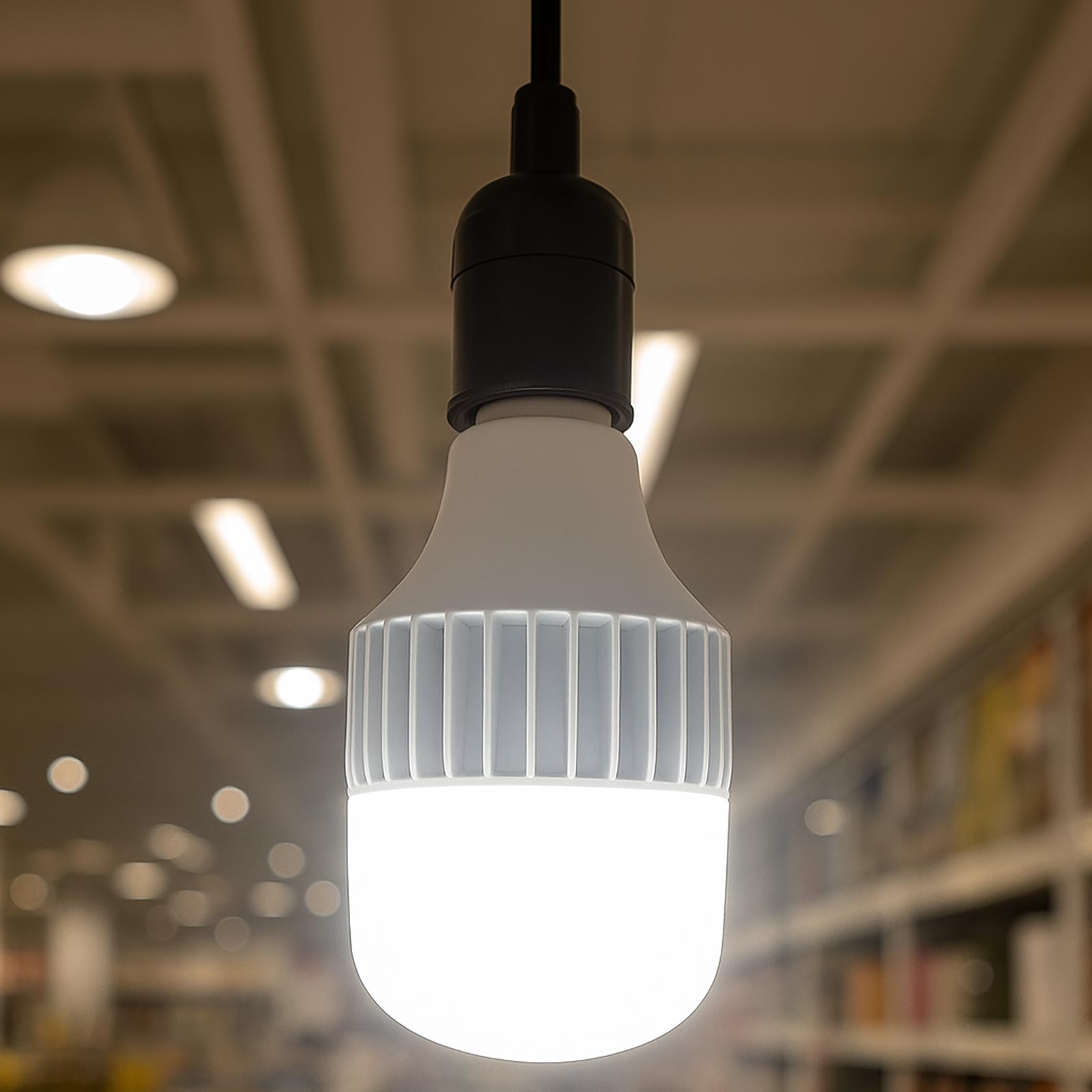 Lampada TURBO LED E27 30W alta resa 141W 2300 lumen illuminazione per grandi ambienti luce negozio centro commerciale 4000K