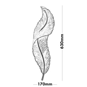 Applique decorativo in resina forma di piuma LED 12W CCT da 3000K a 6500K lampada di design parete luce camera da letto soggiorno