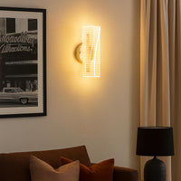 Applique decorativo da parete LED 6W con interruttore CCT lampada moderna dorata luce soggiorno ufficio camera da letto