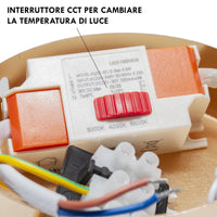 Applique decorativo da parete LED 6W con interruttore CCT lampada moderna dorata luce soggiorno ufficio camera da letto