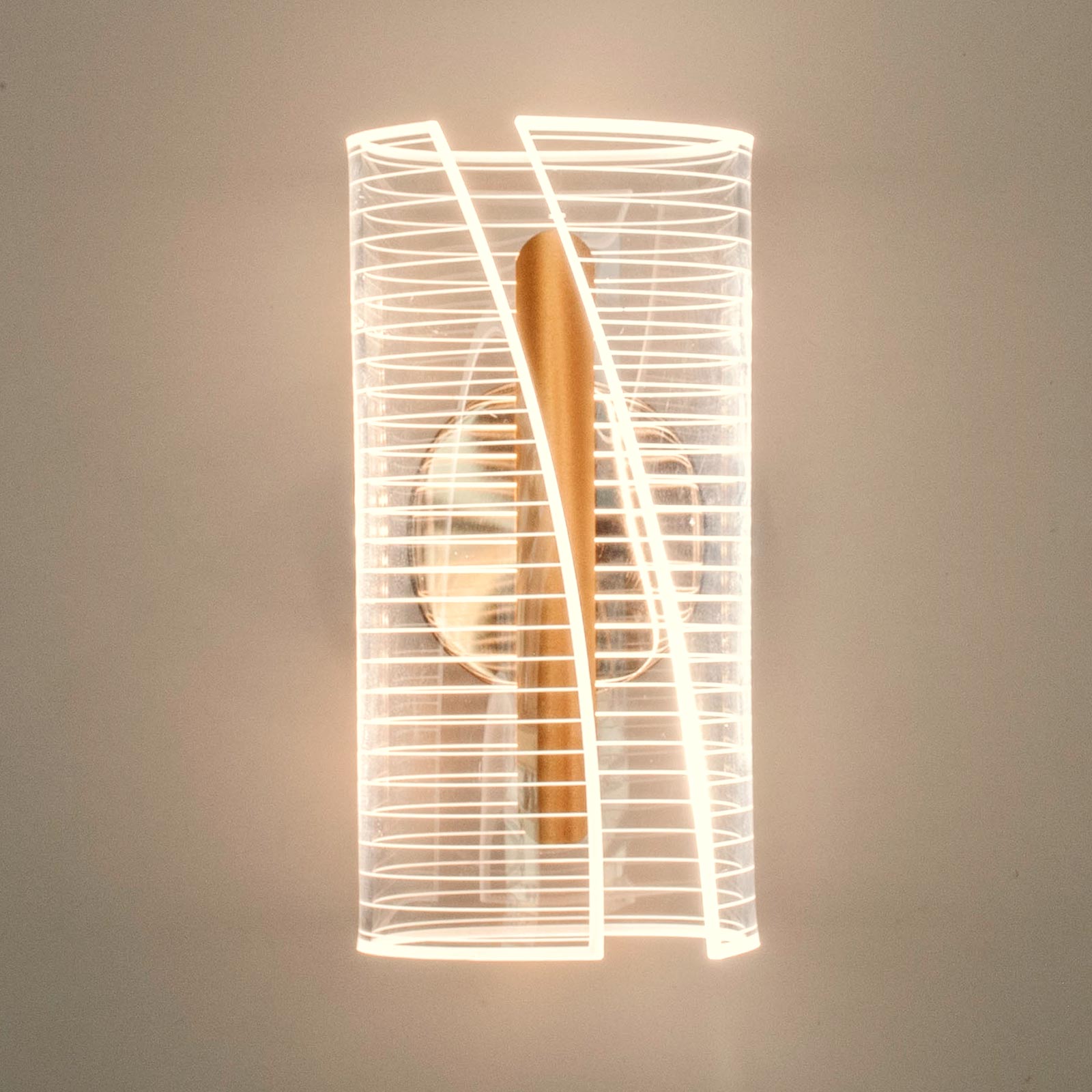 Applique decorativo da parete LED 6W con interruttore CCT lampada moderna dorata luce soggiorno ufficio camera da letto