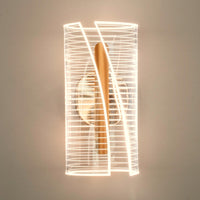 Applique decorativo da parete LED 6W con interruttore CCT lampada moderna dorata luce soggiorno ufficio camera da letto