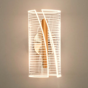 Applique decorativo da parete LED 6W con interruttore CCT lampada moderna dorata luce soggiorno ufficio camera da letto