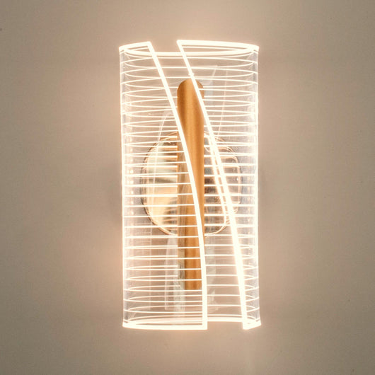 Applique decorativo da parete LED 6W con interruttore CCT lampada moderna dorata luce soggiorno ufficio camera da letto