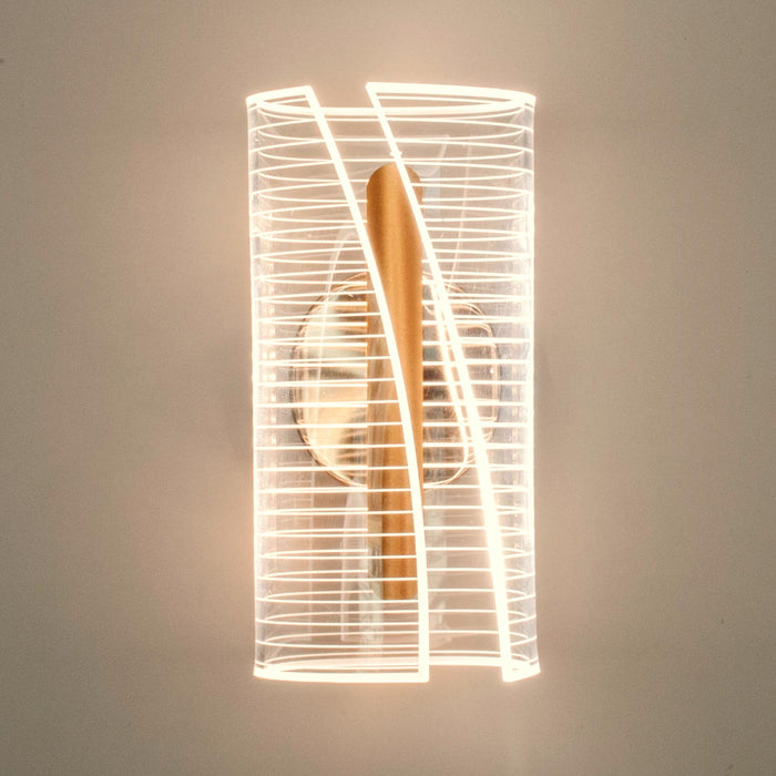 Applique decorativo da parete LED 6W con interruttore CCT lampada moderna dorata luce soggiorno ufficio camera da letto