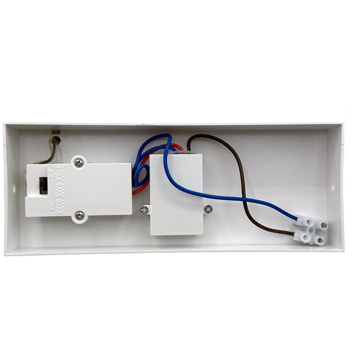 Applique esterno da parete con sensore LED CCT SWITCH 10W impermeabile IP54 luce muro giardino ingresso garage parcheggio COLORE BIANCO