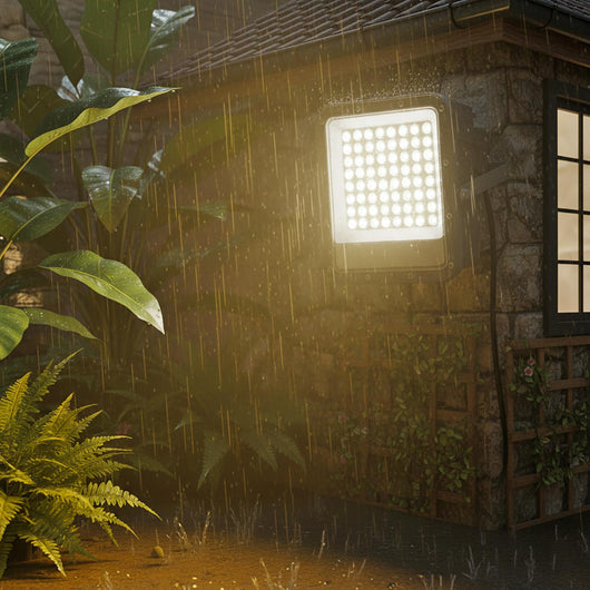 Faro LED RGB 25W Luce Atmosfera Faretto Proiettore Esterno Slim IP65 Telecomando