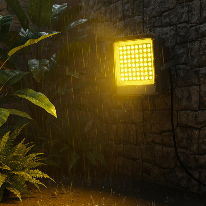 Faro LED RGB 25W Luce Atmosfera Faretto Proiettore Esterno Slim IP65 Telecomando