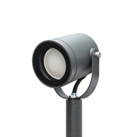 Faretto Da Giardino Led GU10 Con Picchetto Cilindro Grigio Segnapassi orientabile luce alberi siepi giardino