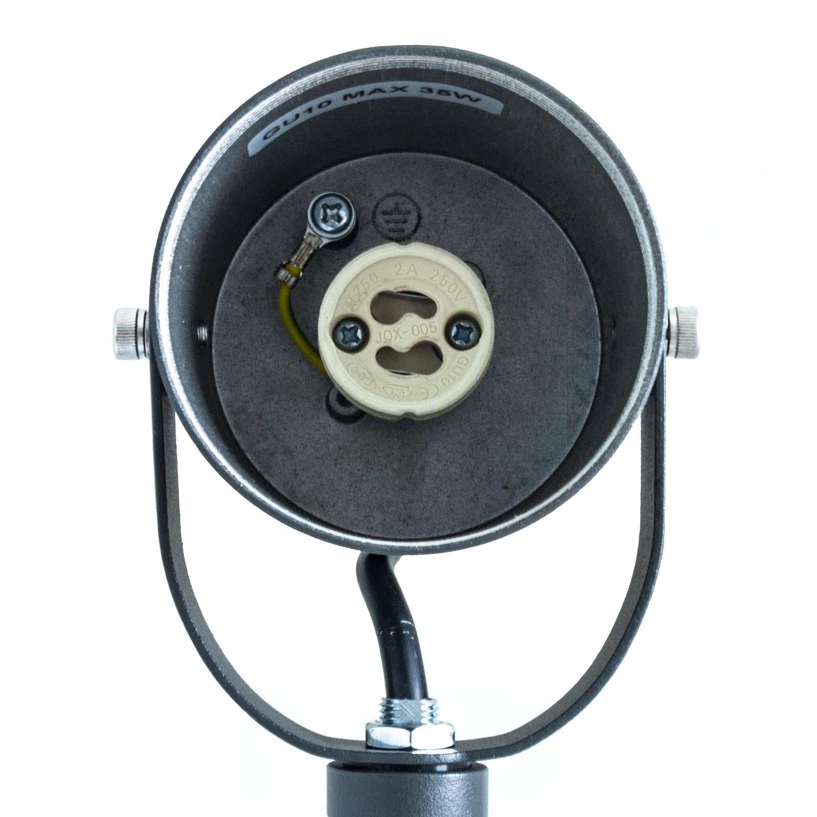 Faretto Da Giardino Led GU10 Con Picchetto Cilindro Grigio Segnapassi orientabile luce alberi siepi giardino