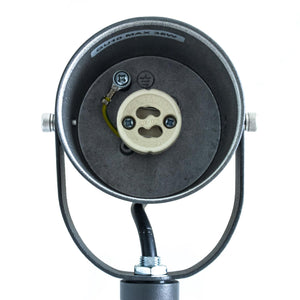 Faretto Da Giardino Led GU10 Con Picchetto Cilindro Grigio Segnapassi orientabile luce alberi siepi giardino