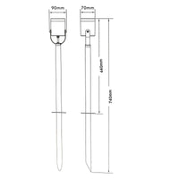 Faretto Da Giardino Led GU10 Con Picchetto Cilindro Grigio Segnapassi orientabile luce alberi siepi giardino