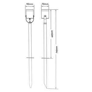 Faretto Da Giardino Led GU10 Con Picchetto Cilindro Grigio Segnapassi orientabile luce alberi siepi giardino