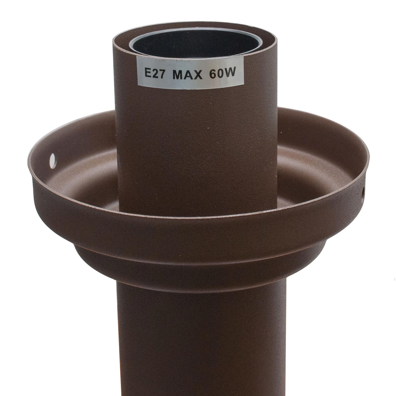 Lampione da giardino marrone LED E27 H50cm in alluminio impermeabile IP54 diffusore trasparente moderno per vialetti e cortile esterno