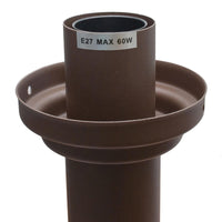 Lampione da giardino marrone LED E27 H50cm in alluminio impermeabile IP54 diffusore trasparente moderno per vialetti e cortile esterno