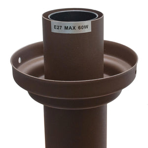 Lampione da giardino marrone LED E27 H50cm in alluminio impermeabile IP54 diffusore trasparente moderno per vialetti e cortile esterno
