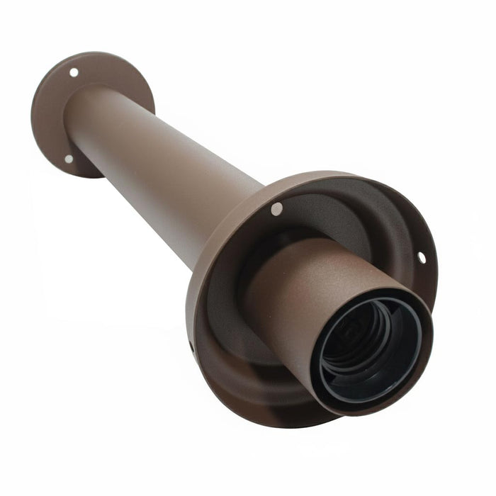 Lampione da giardino marrone LED E27 H50cm in alluminio impermeabile IP54 diffusore trasparente moderno per vialetti e cortile esterno