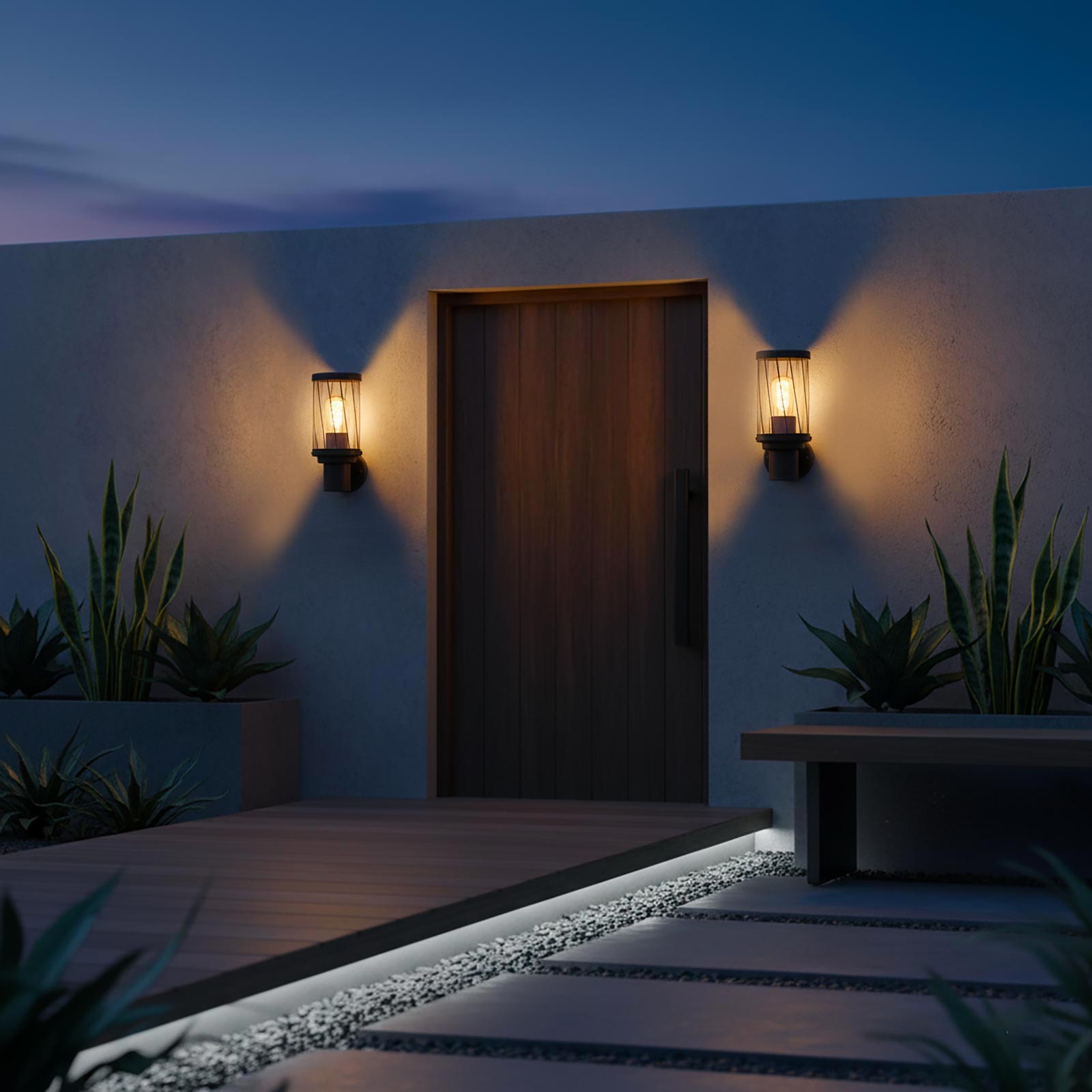 Applique lanterna da esterno E27 impermeabile IP54 design classico marrone luce per giardino balcone ingresso