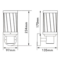 Applique lanterna da esterno E27 impermeabile IP54 design classico marrone luce per giardino balcone ingresso