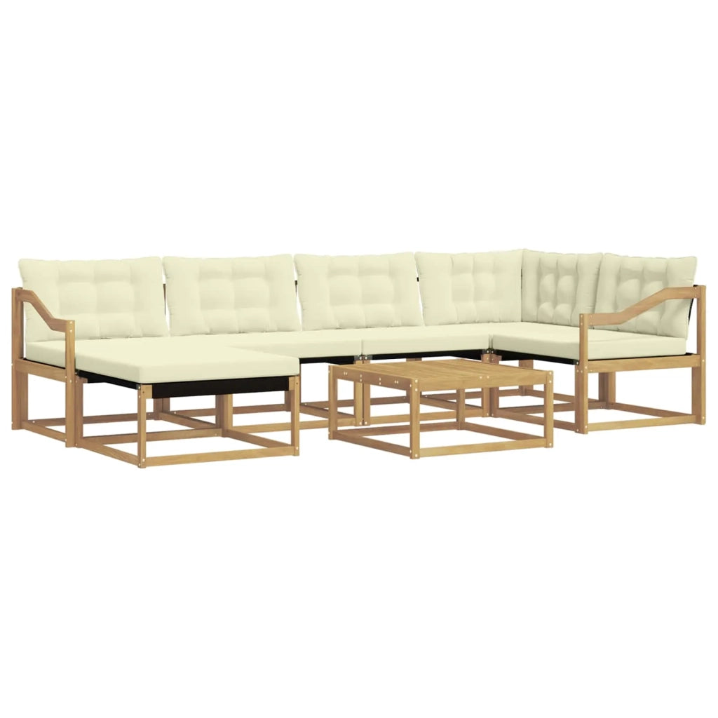 Set di divani da esterno 7 pcs Bianco e Crema 79 x 79 x 37 cm 3388884