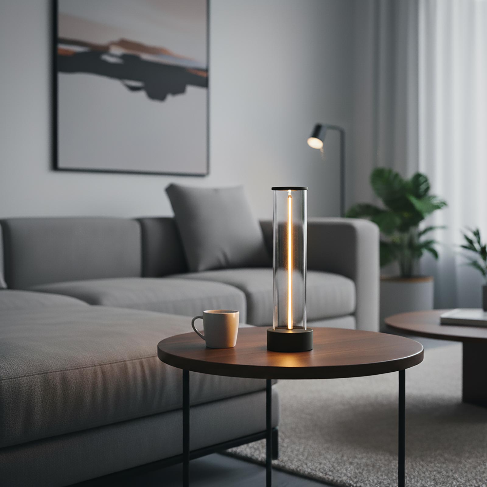 Lampada da tavolo ricaricabile LED flessibile 3W Touch luce moderna decorativa senza fili tavolini bar ristorante GRIGIO ANTRACITE