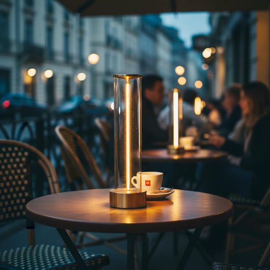 Lampada da tavolo ricaricabile LED flessibile 3W Touch luce moderna decorativa senza fili tavolini bar ristorante COLORE ORO