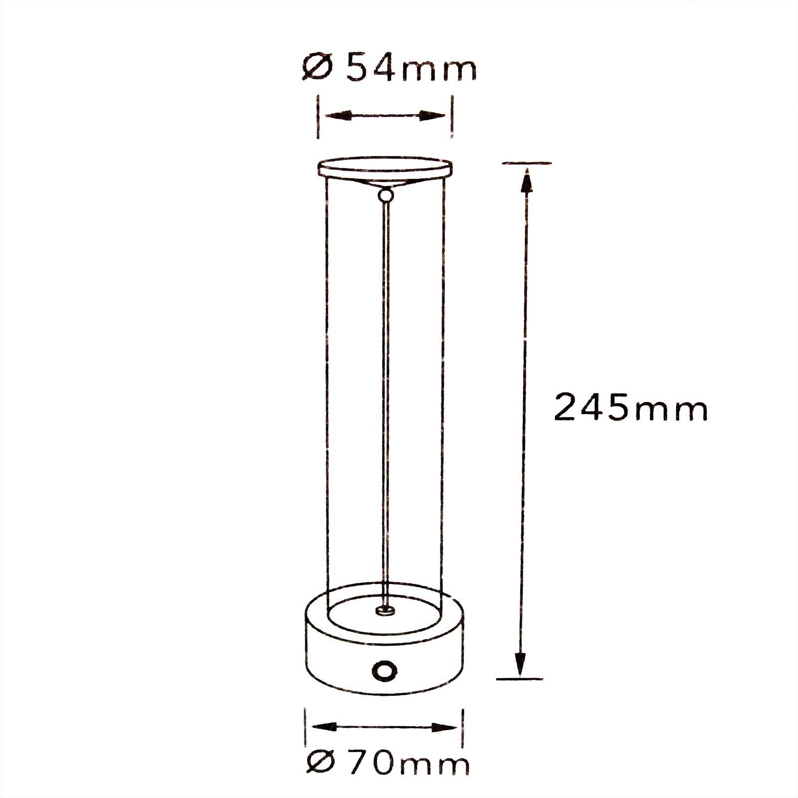 Lampada da tavolo ricaricabile LED flessibile 3W Touch luce moderna decorativa senza fili tavolini bar ristorante GRIGIO ANTRACITE