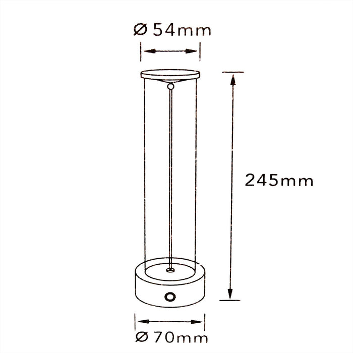 Lampada da tavolo ricaricabile LED flessibile 3W Touch luce moderna decorativa senza fili tavolini bar ristorante GRIGIO ANTRACITE