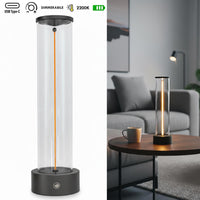 Lampada da tavolo ricaricabile LED flessibile 3W Touch luce moderna decorativa senza fili tavolini bar ristorante GRIGIO ANTRACITE