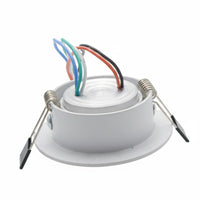 Faretto incasso SLIM impermeabile IP65 LED SPOT 4W RGB 24V orientabile basso profilo luce colorata discoteca bar barca camper