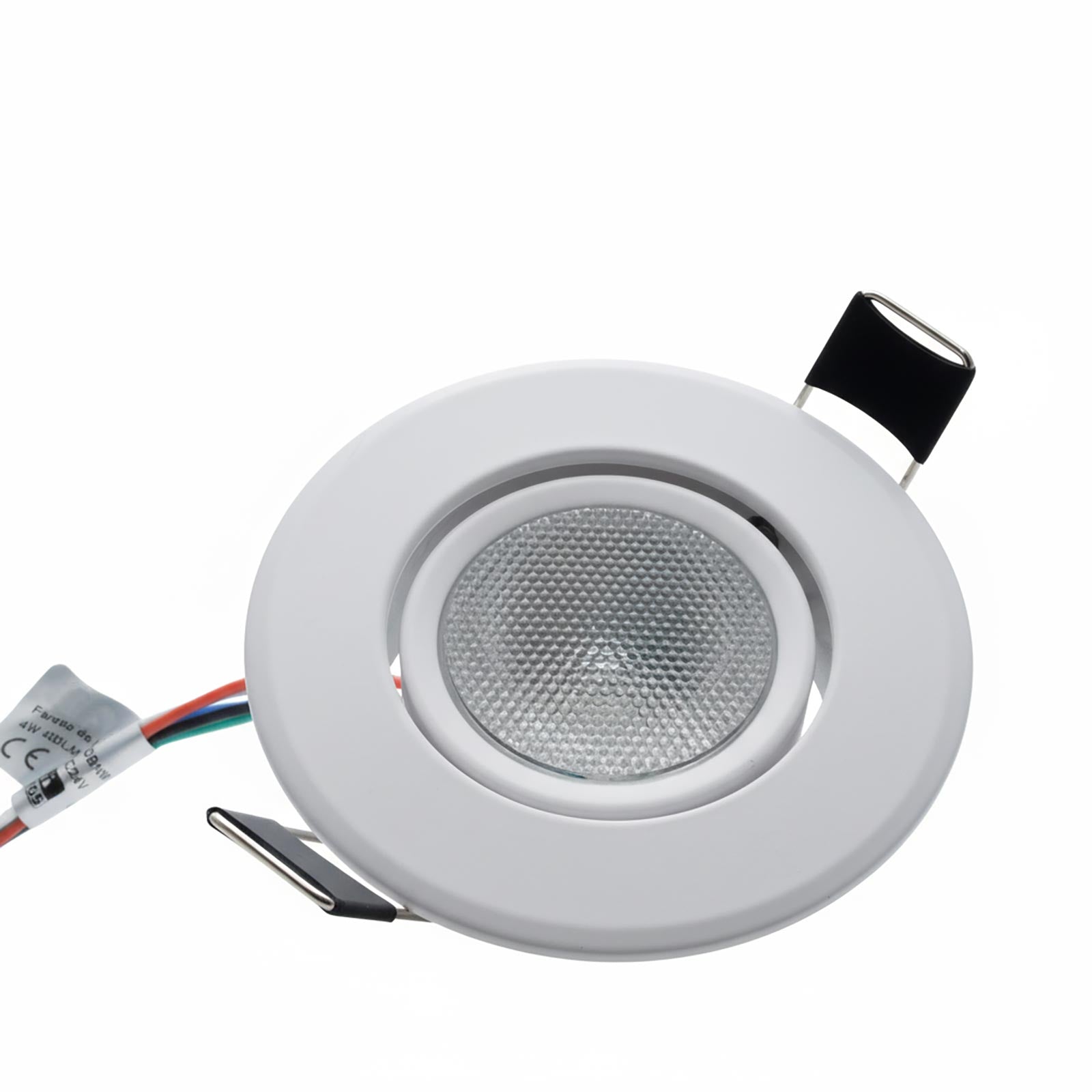 Faretto incasso SLIM impermeabile IP65 LED SPOT 4W RGB 24V orientabile basso profilo luce colorata discoteca bar barca camper