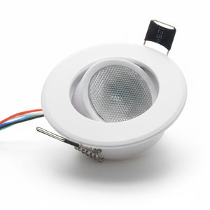 Faretto incasso SLIM impermeabile IP65 LED SPOT 4W RGB 24V orientabile basso profilo luce colorata discoteca bar barca camper