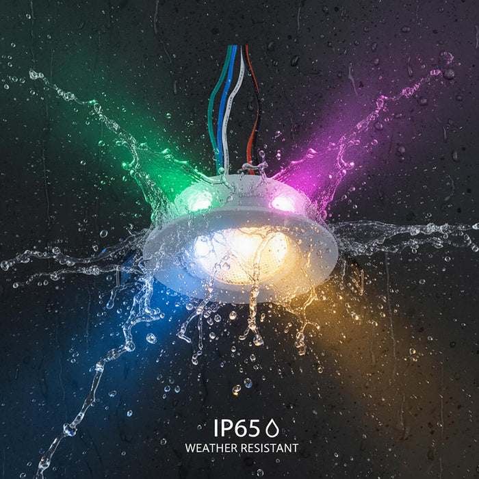 Faretto incasso SLIM impermeabile IP65 LED SPOT 4W RGB 24V orientabile basso profilo luce colorata discoteca bar barca camper