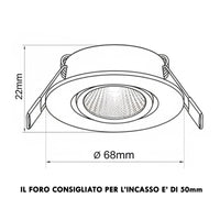 Faretto incasso SLIM impermeabile IP65 LED SPOT 4W RGB 24V orientabile basso profilo luce colorata discoteca bar barca camper