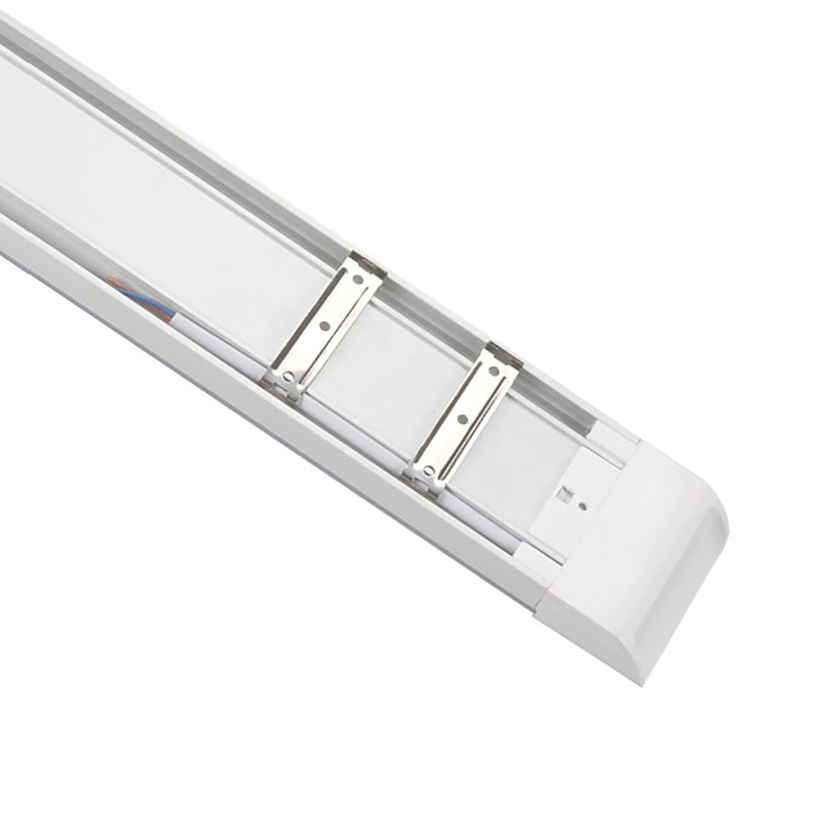 Plafoniera lineare slim moderna LED 54W 120cm lampada CCT 5400lm soffitto parete luce garage officina ufficio