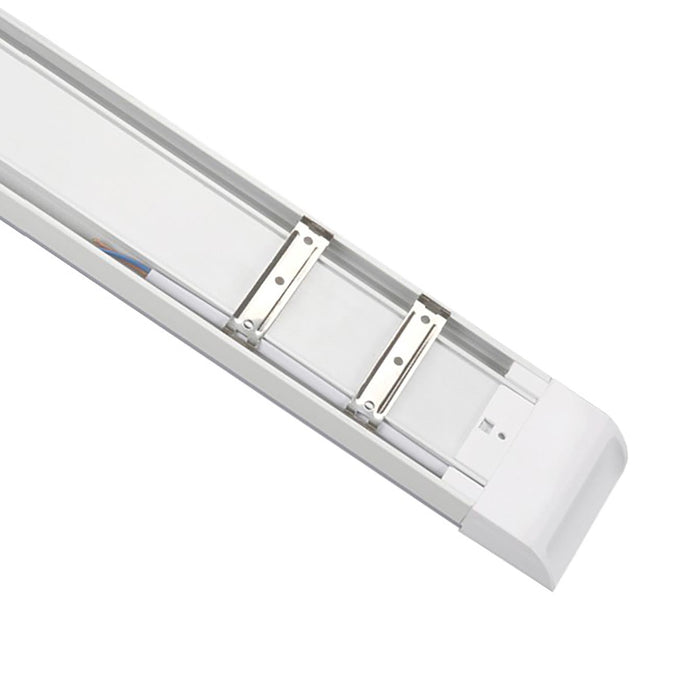 Plafoniera lineare slim moderna LED 54W 120cm lampada CCT 5400lm soffitto parete luce garage officina ufficio