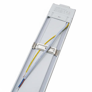 Plafoniera lineare slim moderna LED 54W 120cm lampada CCT 5400lm soffitto parete luce garage officina ufficio