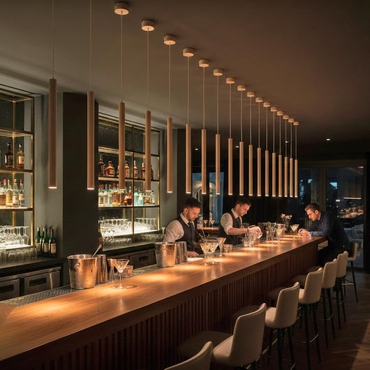 Lampada a sospensione LED 3W CCT colore tortora pendente design moderno cilindro luce tavolo cucina salotto bar ristorante 230V