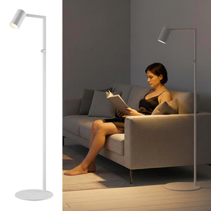 Piantana LED da terra elegante design moderno lampada pavimento GU10 luce orientabile salotto ufficio camera albergo 230V COLORE BIANCO