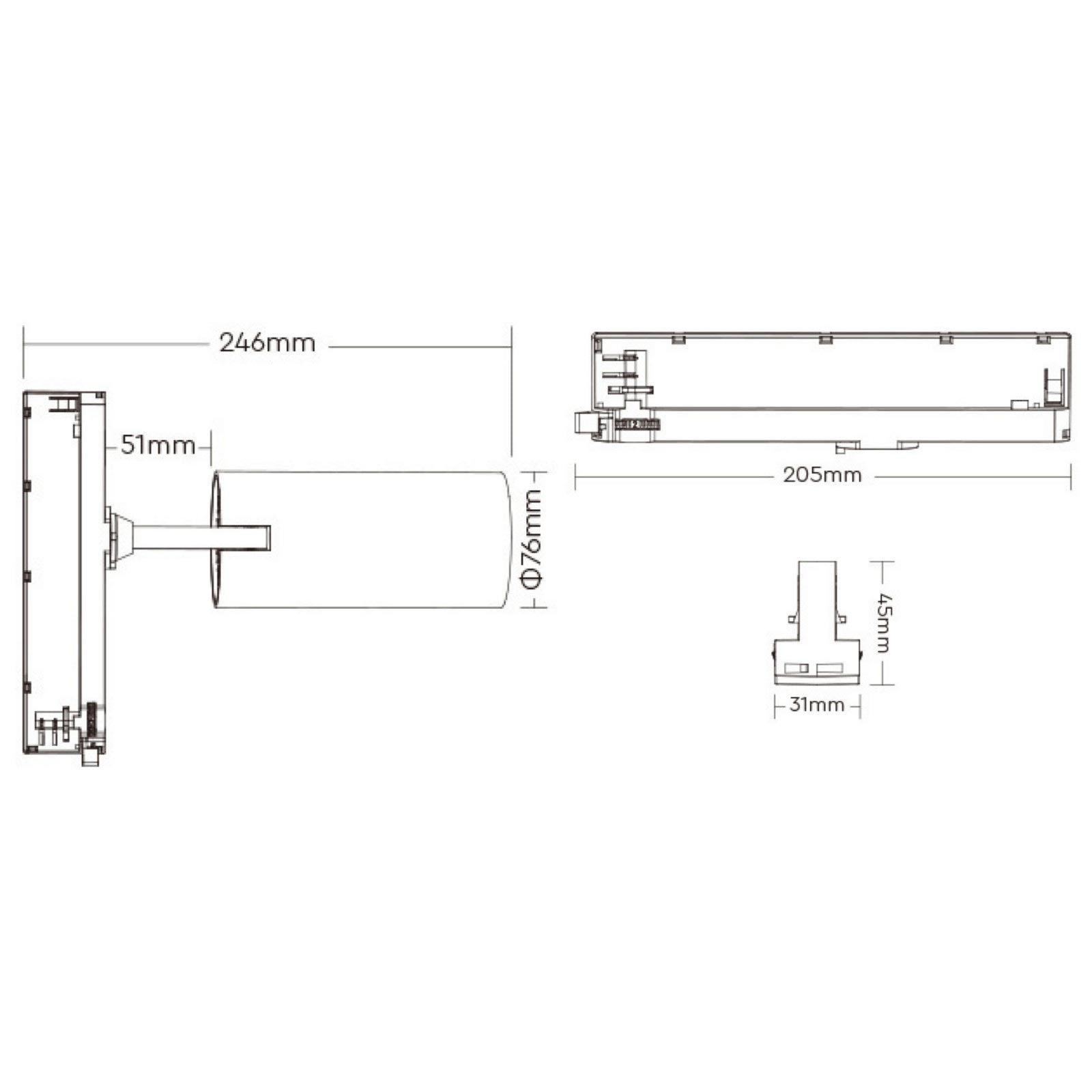 Faretto orientabile Track LED SPOT Trifase Smart RGB CCT Zigbee 3.0 RF luce colorata illuminazione vetrine negozio bar COLORE NERO