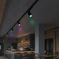 Faretto orientabile Track LED SPOT Trifase Smart RGB CCT Zigbee 3.0 RF luce colorata illuminazione vetrine negozio bar COLORE NERO