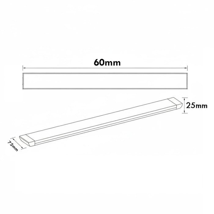 Plafoniera lineare LED 27W CCT lampada soffitto parete 2700lm luce interni cucina ripostiglio cantina 60cm 230V