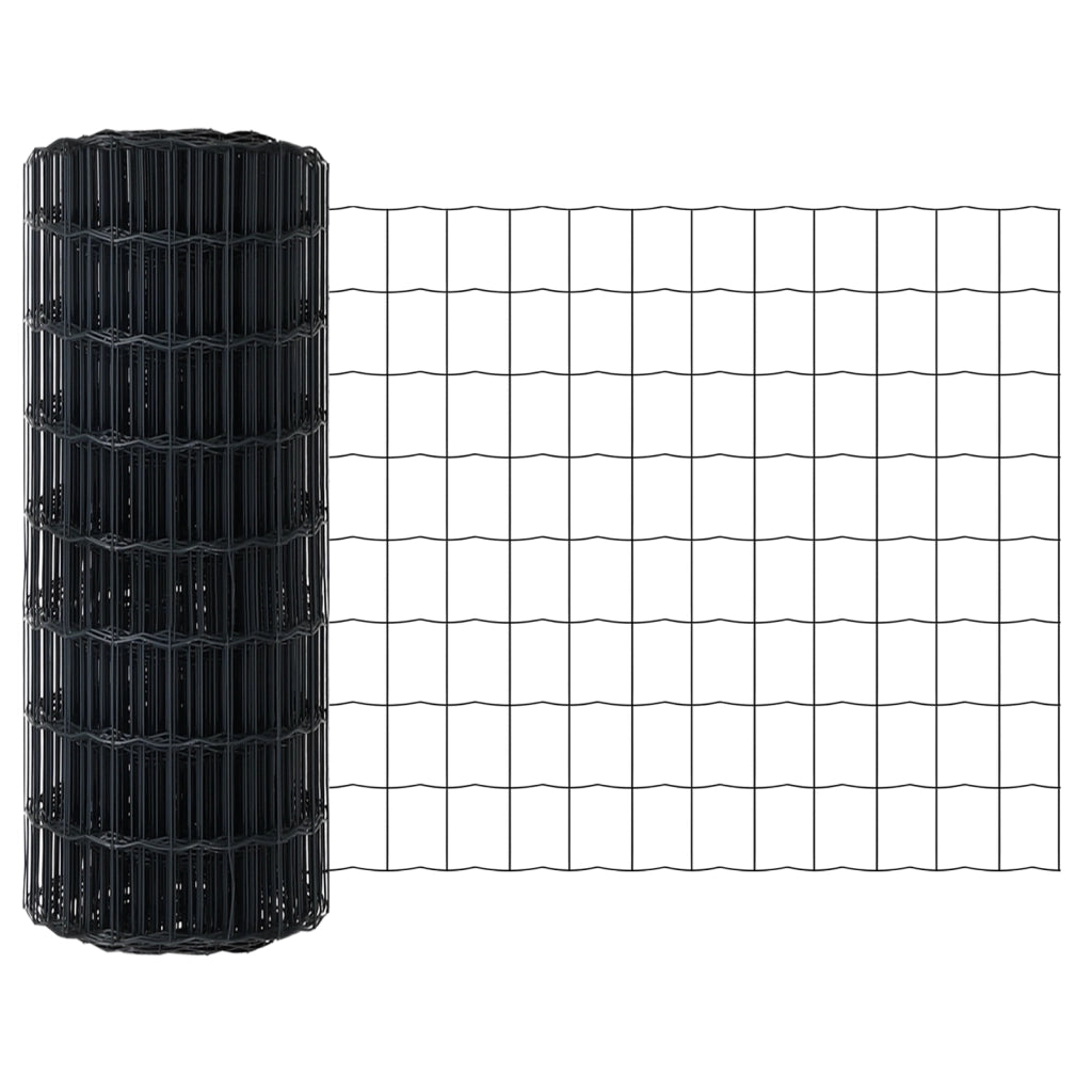 Euro Fence con 5 Post U Grigio 0,4x10 m Acciaio