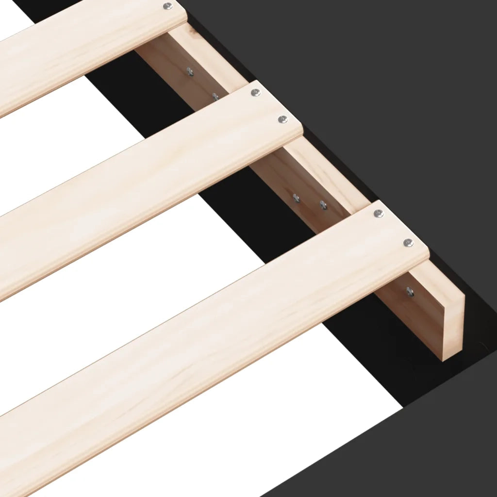 Giroletto-Struttura Letto Nero 90x190 cm in Legno Multistrato 859246