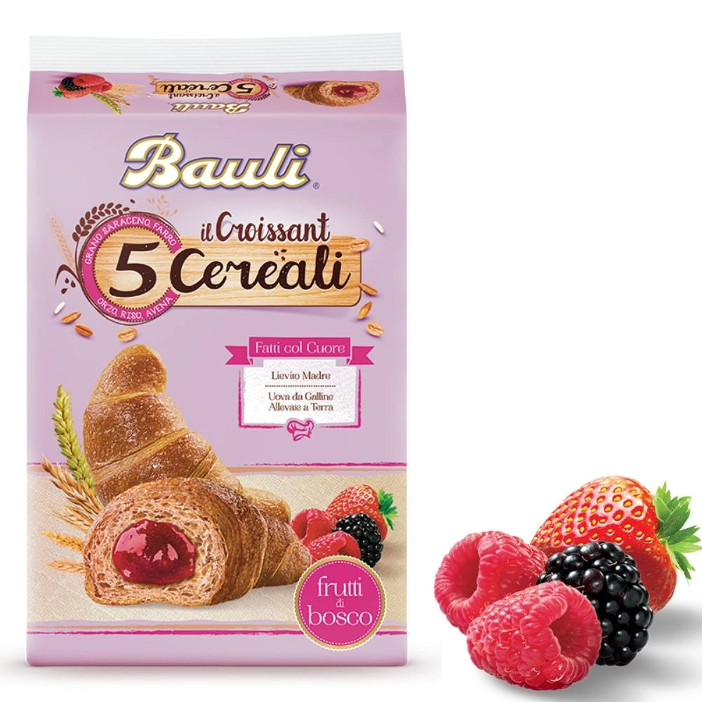 Bauli croissant ai 5 cereali ai frutti di bosco in confezione da 6 croissant - 300 grammi totali